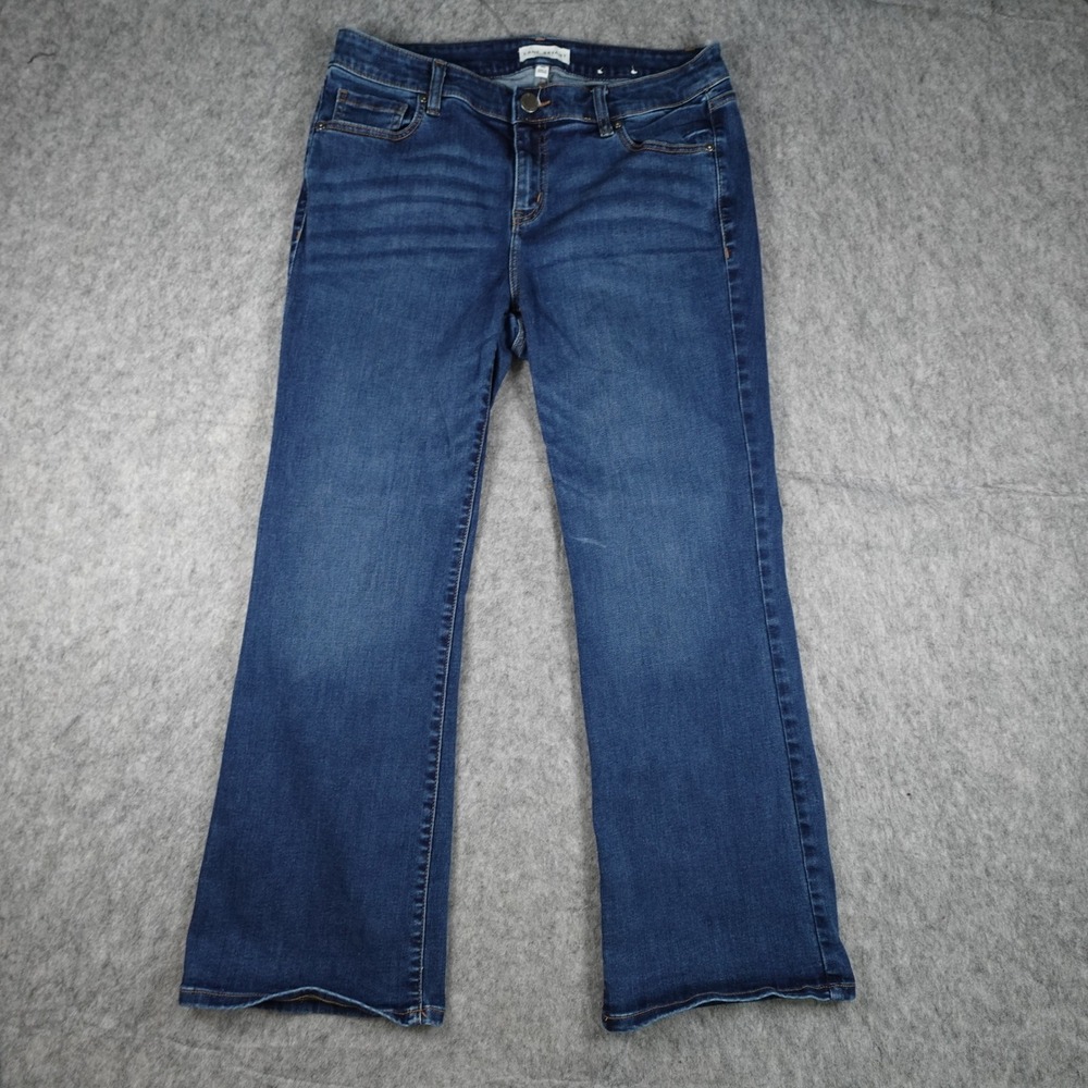 Lane Bryant Jeans Women 14 Short Blue Flex Magic Waistband Mid Rise Boot